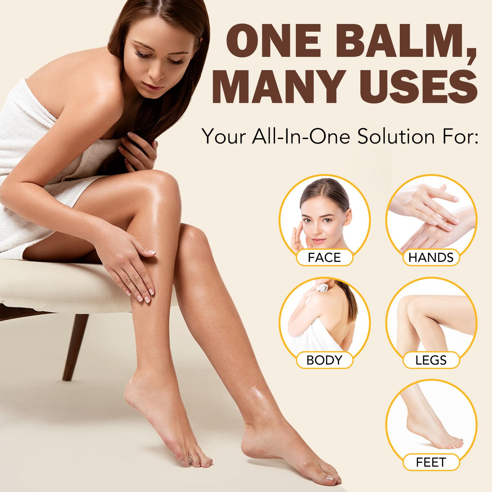 Grass-Fed Beef Tallow Facial Balm – Natural Hydration, Silky Skin (4.23 oz)