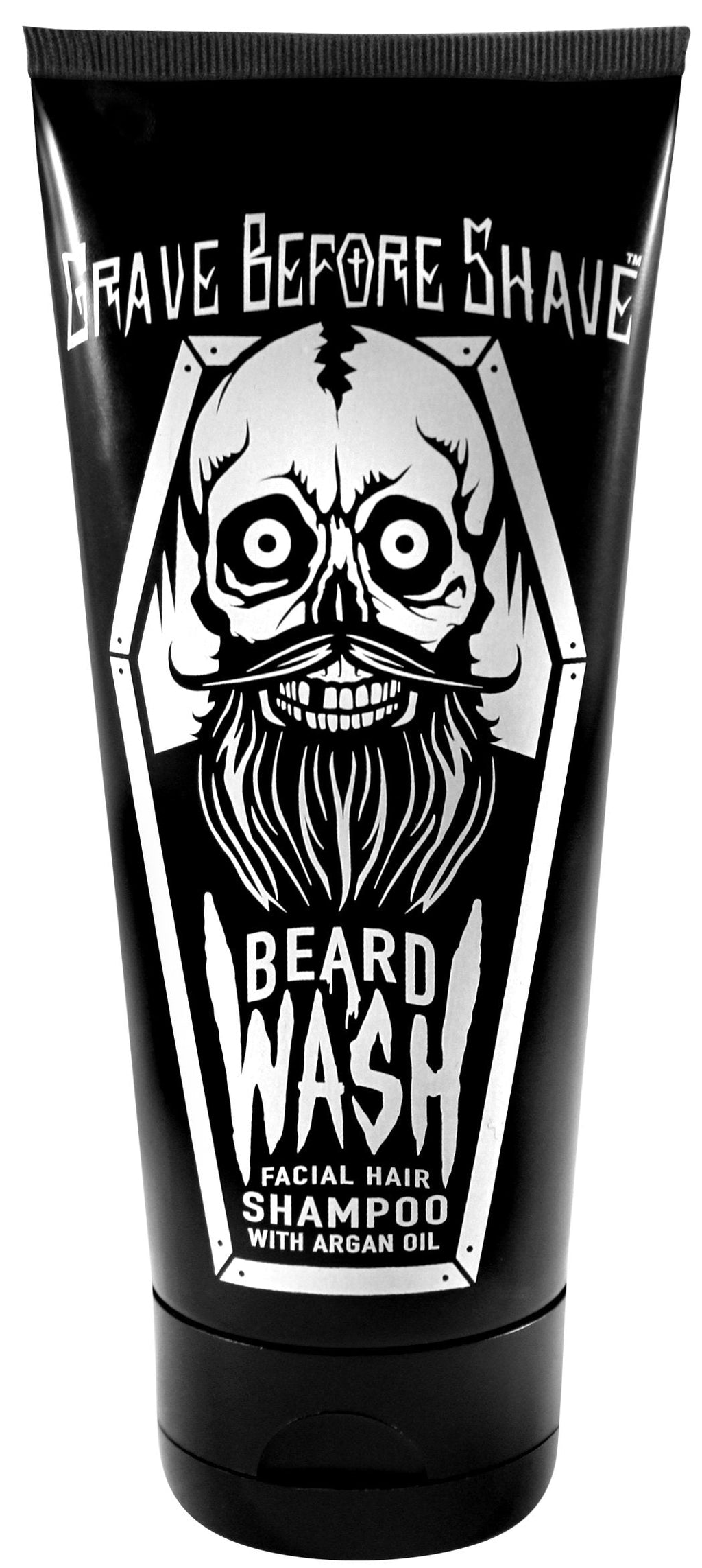 GRAVE BEFORE SHAVE Beard Wash Shampoo 6oz – Hydrating Argan Oil Beard Cleanser