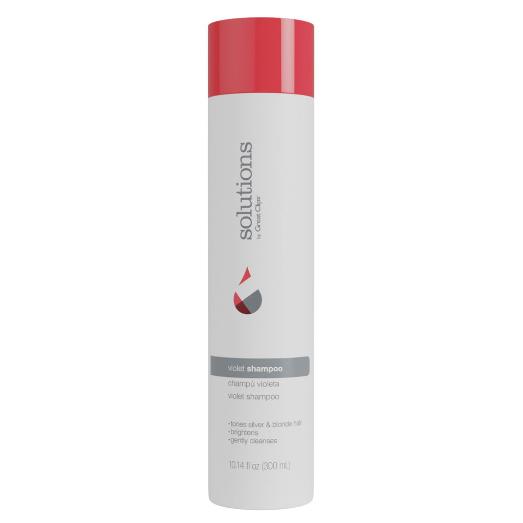 GREAT CLIPS Solutions Violet Shampoo, 10oz | Toning Shampoo for Blonde, Gray & White Hair