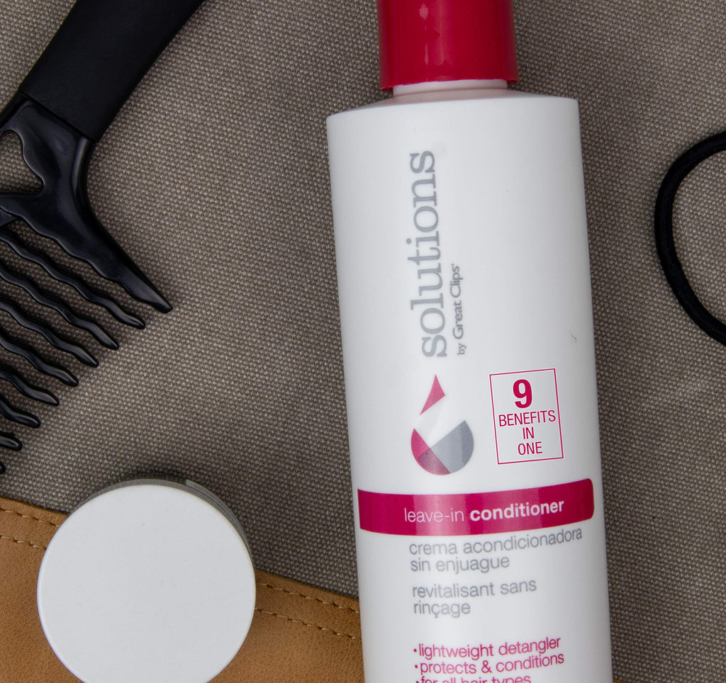GREAT CLIPS Solutions Nourishing Leave-In Conditioner | 8oz Spray | Detangles & Hydrates Hair