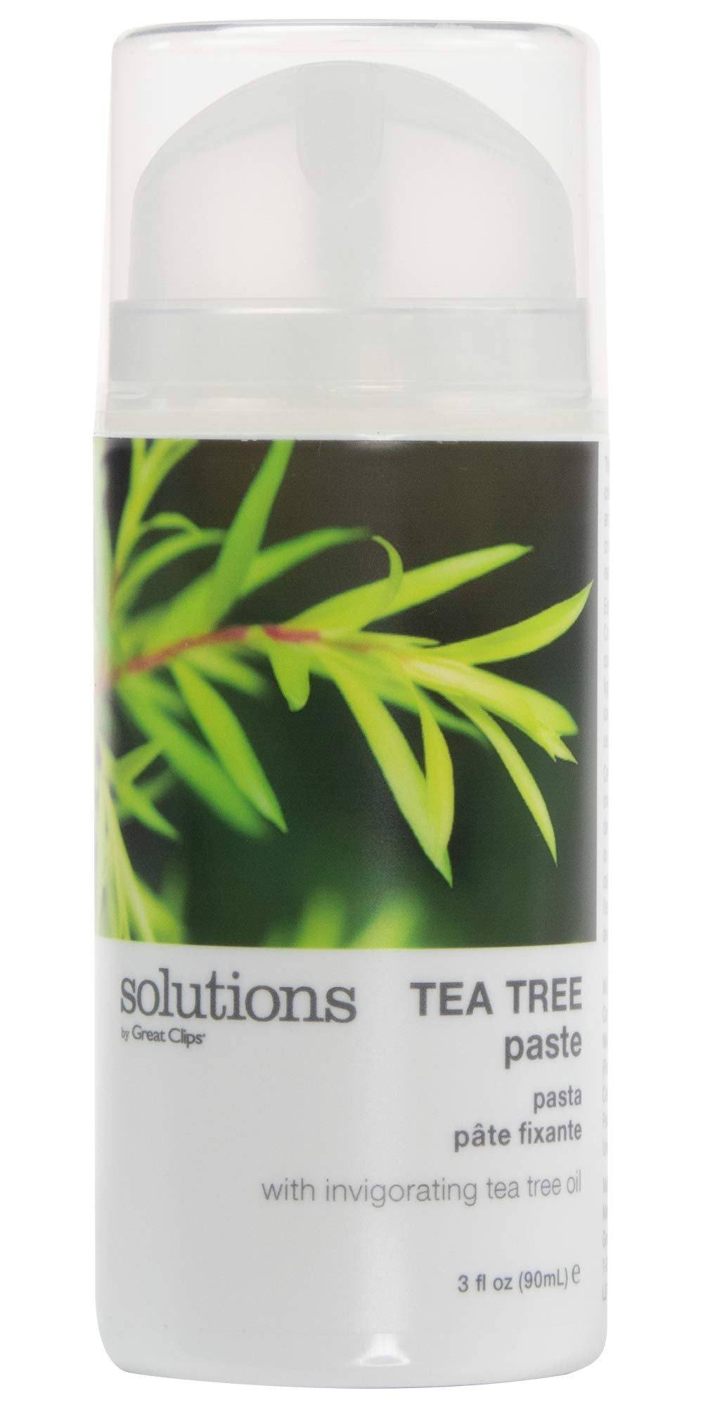 GREAT CLIPS Solutions Tea Tree Paste 3.4oz – Easy Pump, Peppermint Scent, Mold and Style Hair