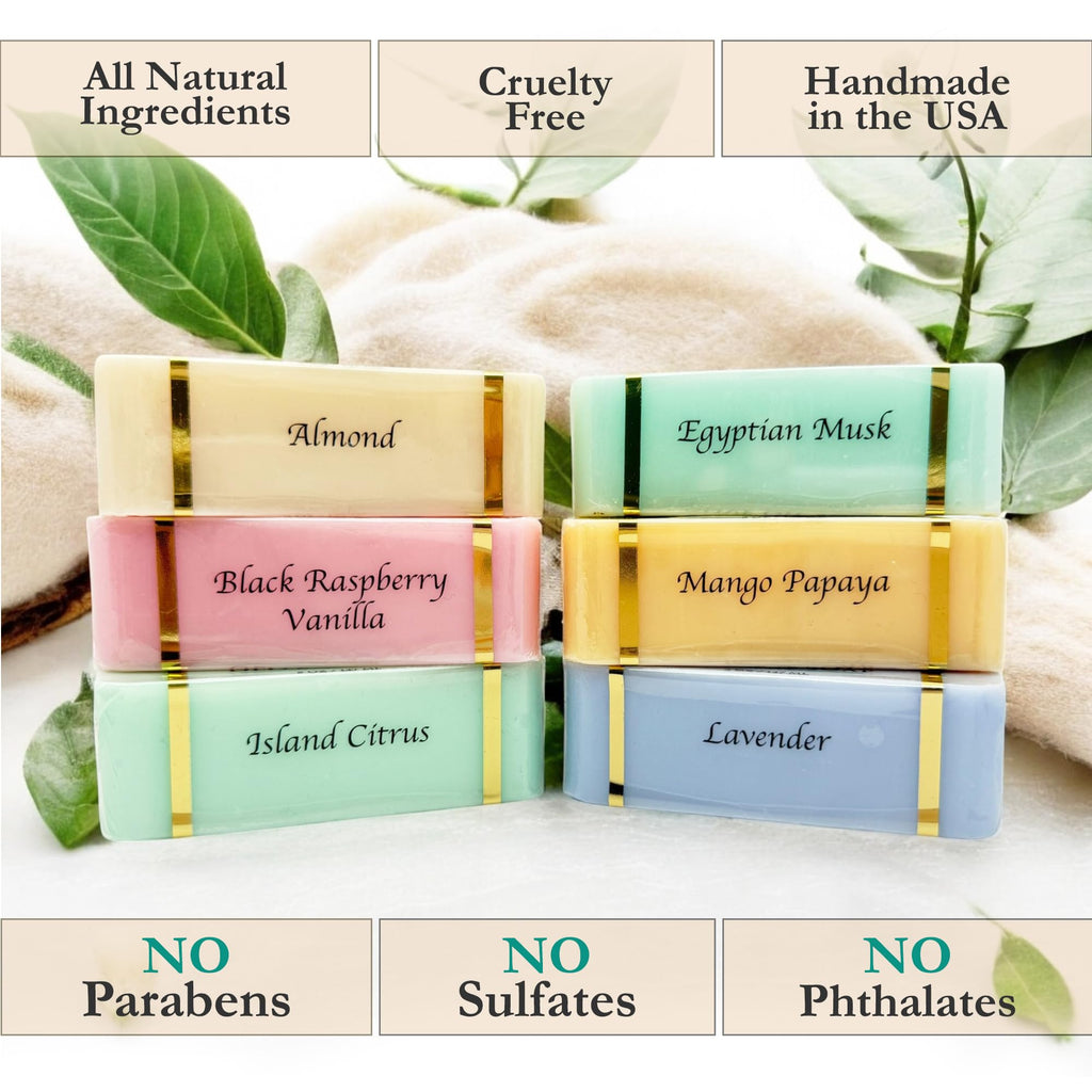 The Grecian Soap Company Goat Milk & Olive Oil Bar Soap – 6-Pack (30 oz) – Non-Toxic, USA Made