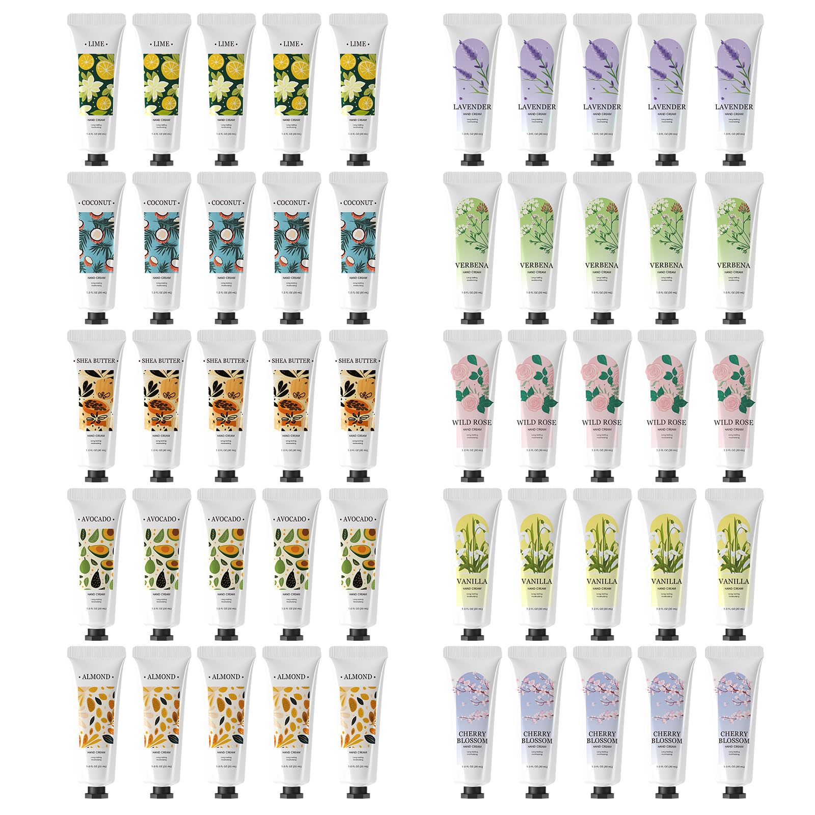 Green Canyon Spa Hand Cream 50-Pack – Mini Travel Lotions, 10 Scents