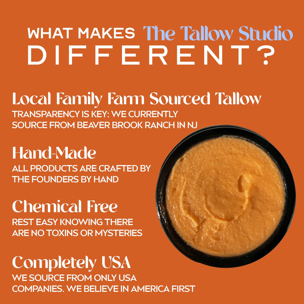 The Tallow Studio Antioxidant Tallow Face Balm – Grass-Fed & Organic, Handmade (2 oz)