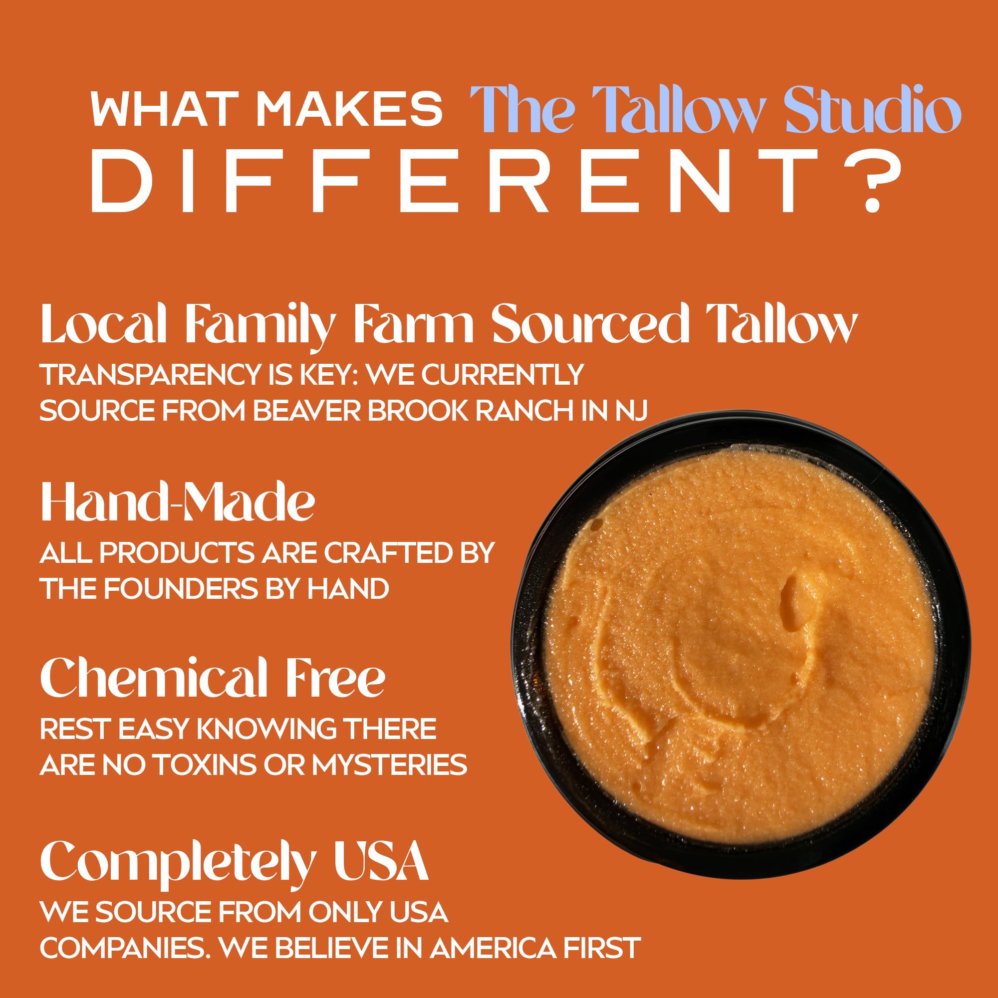 The Tallow Studio Antioxidant Tallow Face Balm – Grass-Fed & Organic, Handmade (2 oz)