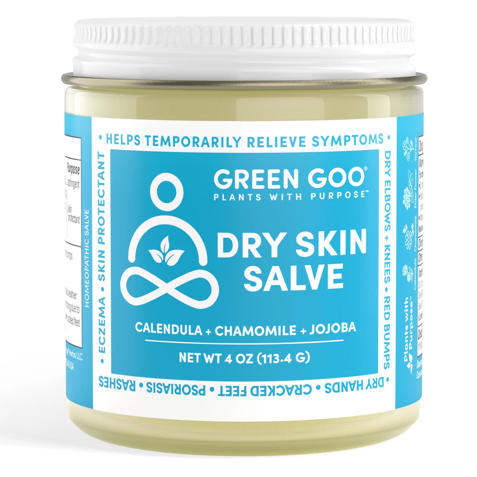 Green Goo Dry Skin Salve – All-Natural Moisturizer for Body & Face (4 oz)