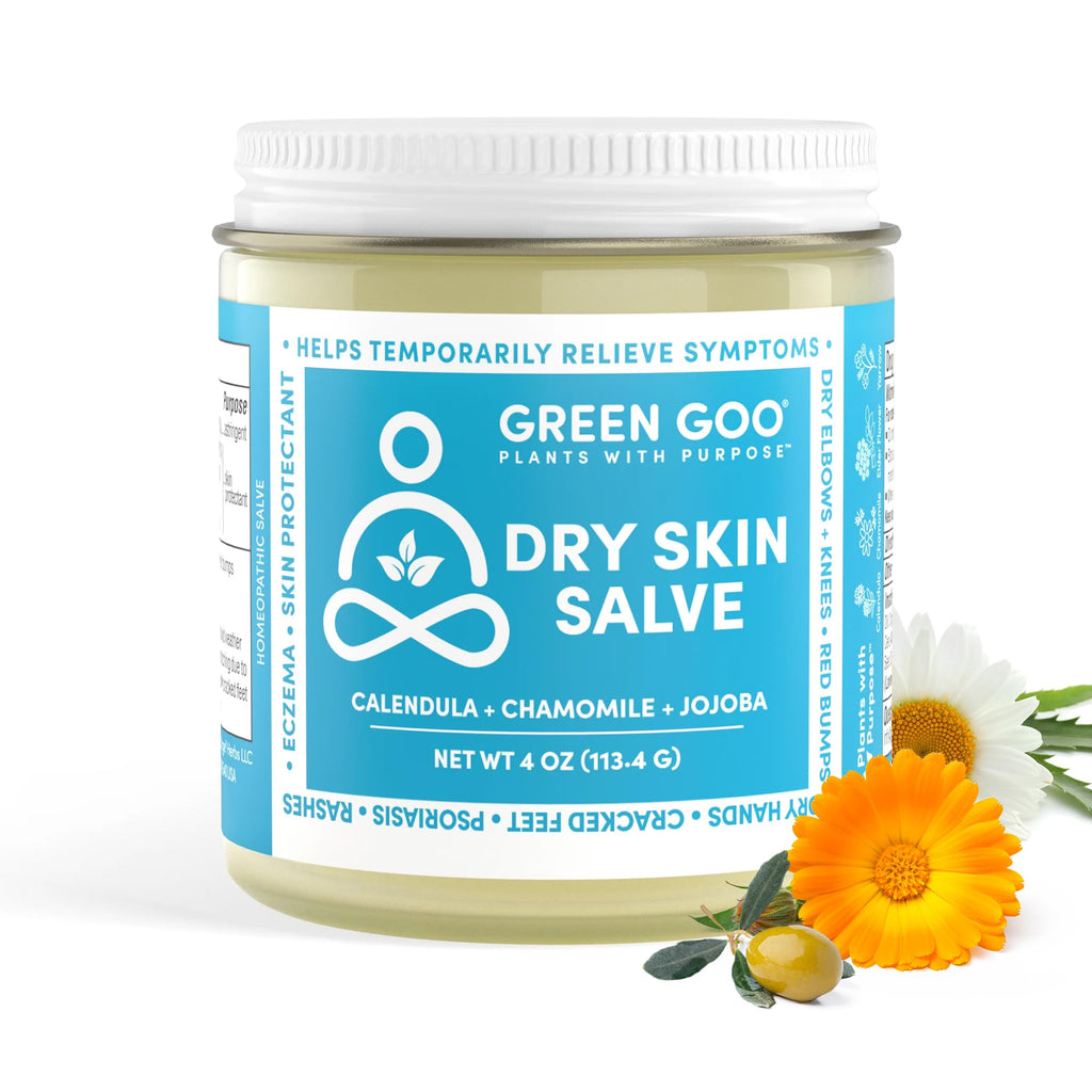 Green Goo Dry Skin Salve – All-Natural Moisturizer for Body & Face (4 oz)