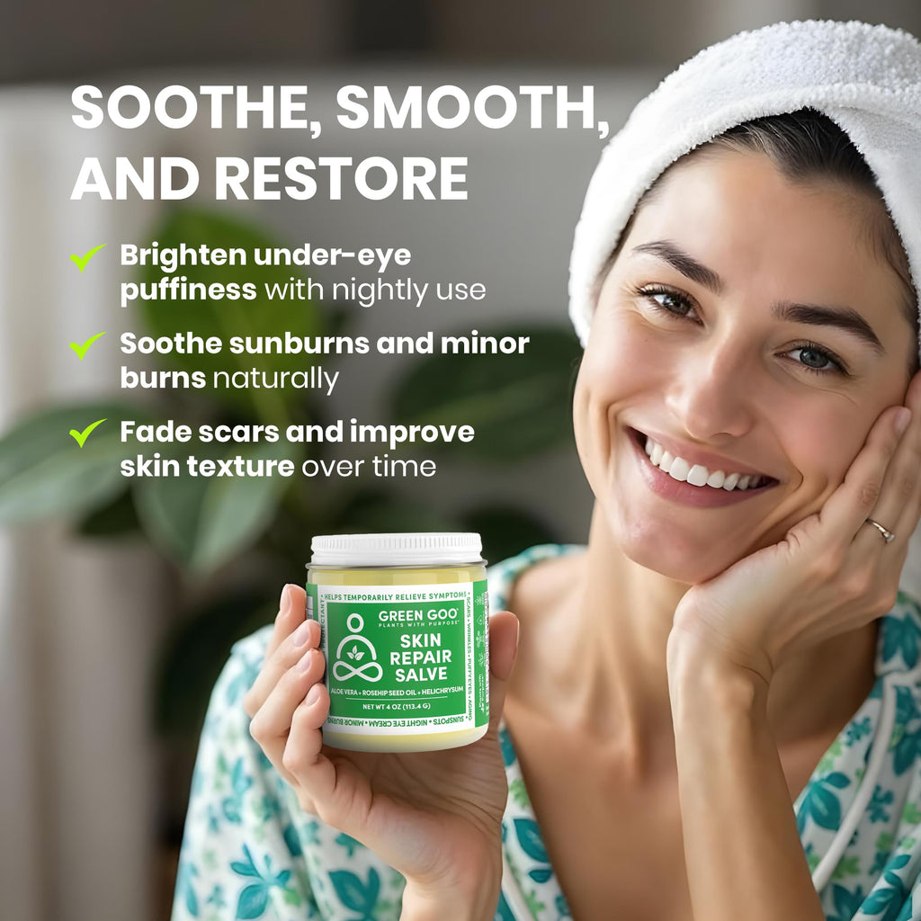 Green Goo Skin Repair Salve — Natural Face & Body Moisturizer, 4 Oz