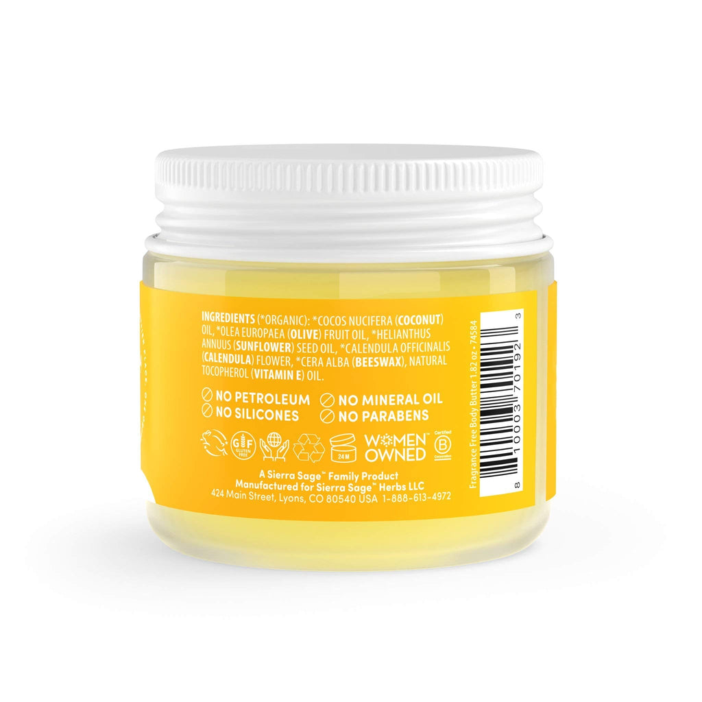 Green Goo Southern Butter Natural Intimate Body Butter – Fragrance Free, 1.82 oz Jar