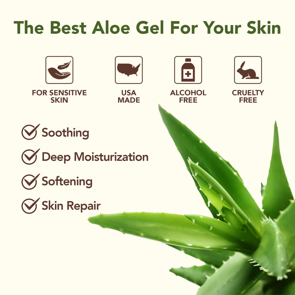 Green Leaf Naturals Amazing Aloe Vera Gel – 12oz Pure, Freshly Cut, Unscented