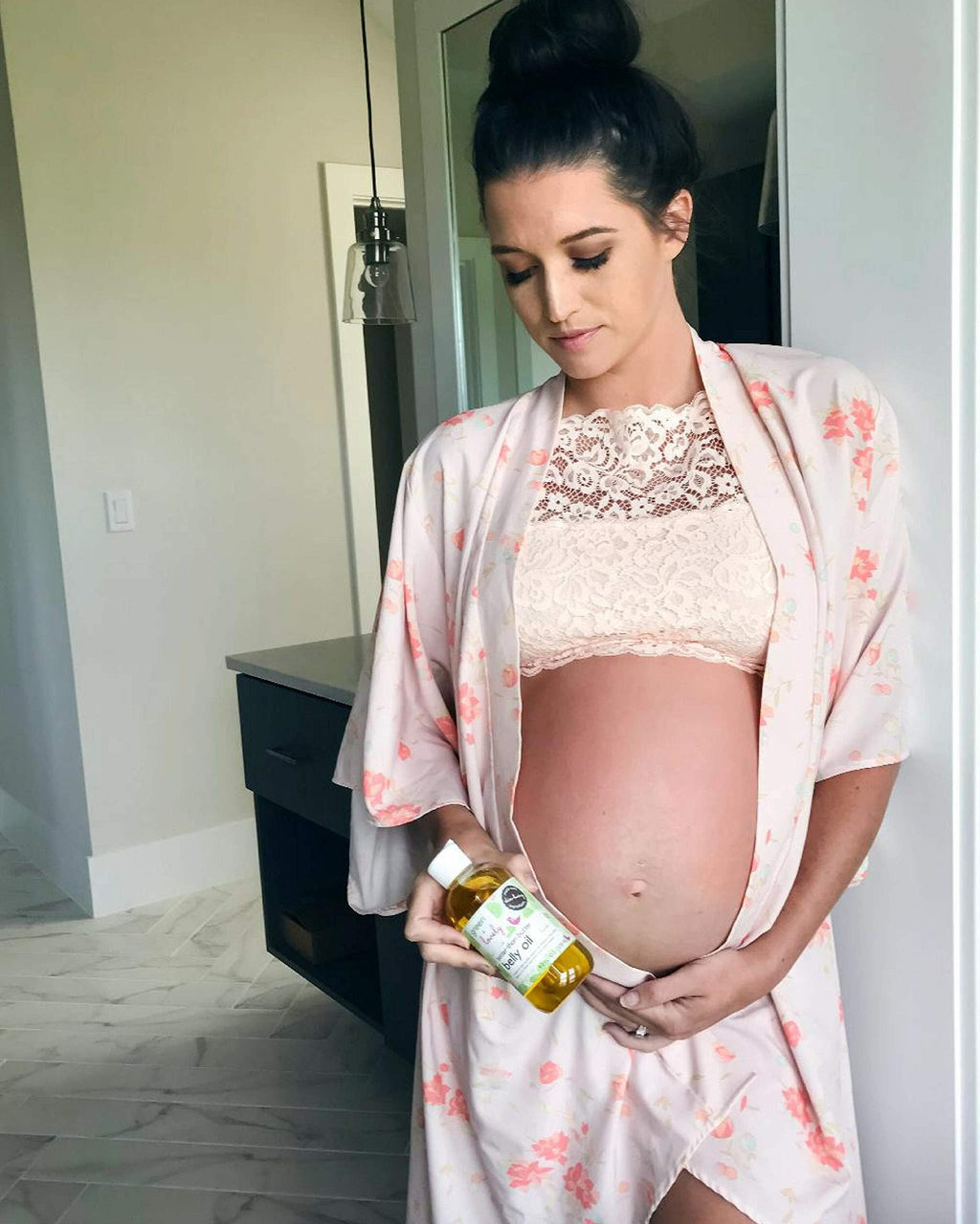 Green + Lovely Better Than Butter Belly Oil | Pregnancy Stretch Mark Prevention and Skin Elasticity (9 oz Lavender)