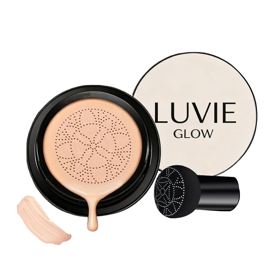 Green Tomato Luvie Glow Foundation Cushion – Hydrating, Buildable Coverage (Warm, 0.64 oz)