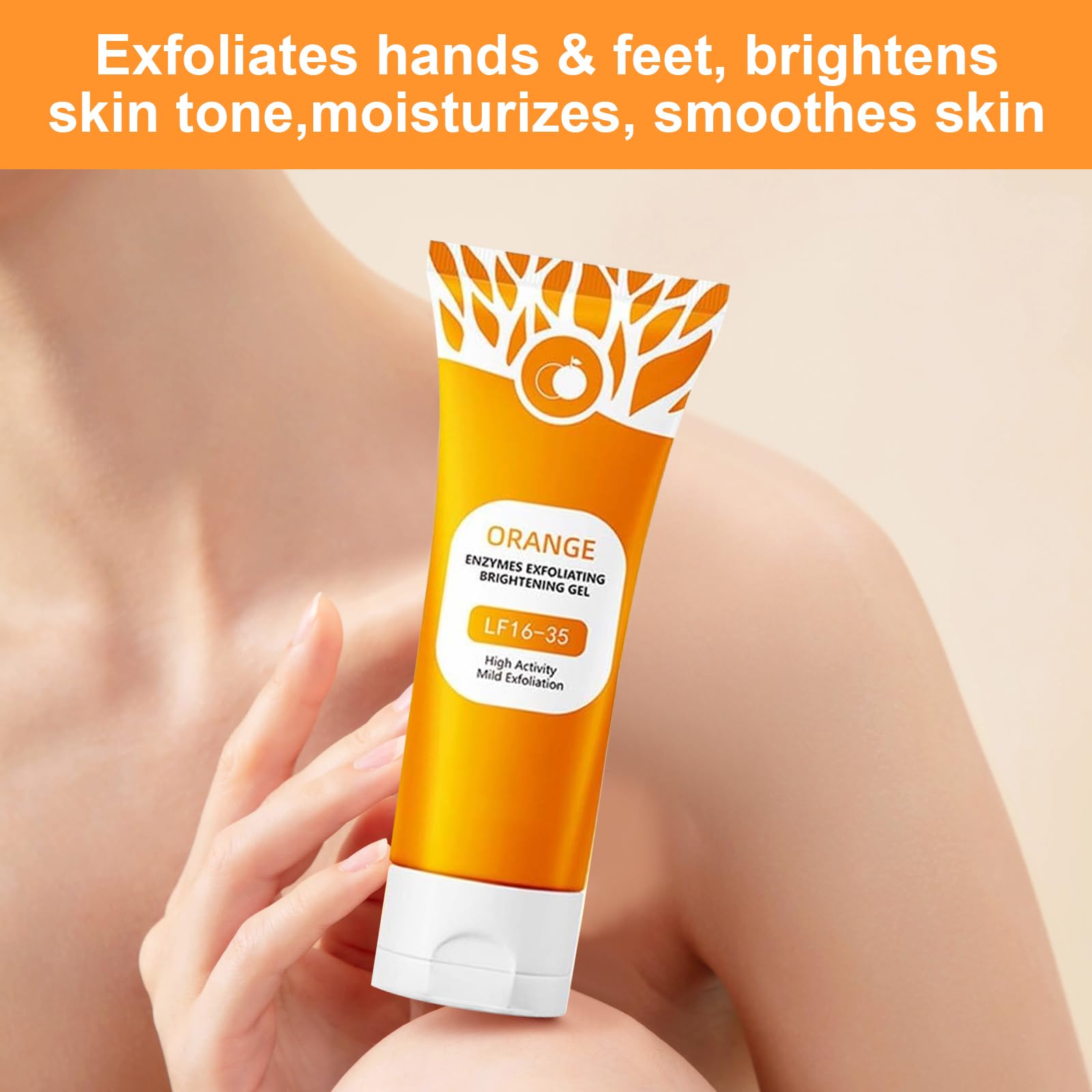 Green Tomato Orange Exfoliating Gel – 2Pcs Face & Body Scrub for Deep Pore Cleansing