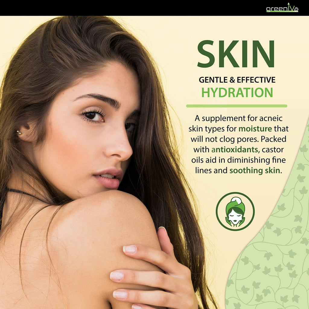 GreenIVe 100% Pure Glass Castor Oil – Cold-Pressed, Hexane-Free (16 oz) – Exclusive on Amazon