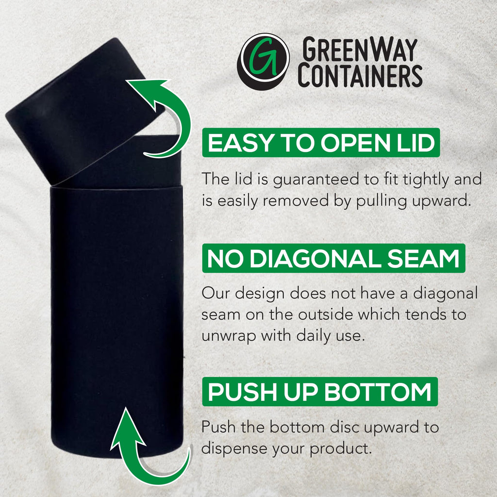 GreenWay Kraft Paperboard Deodorant Tubes – 25-Pack, 2.5oz/70ml
