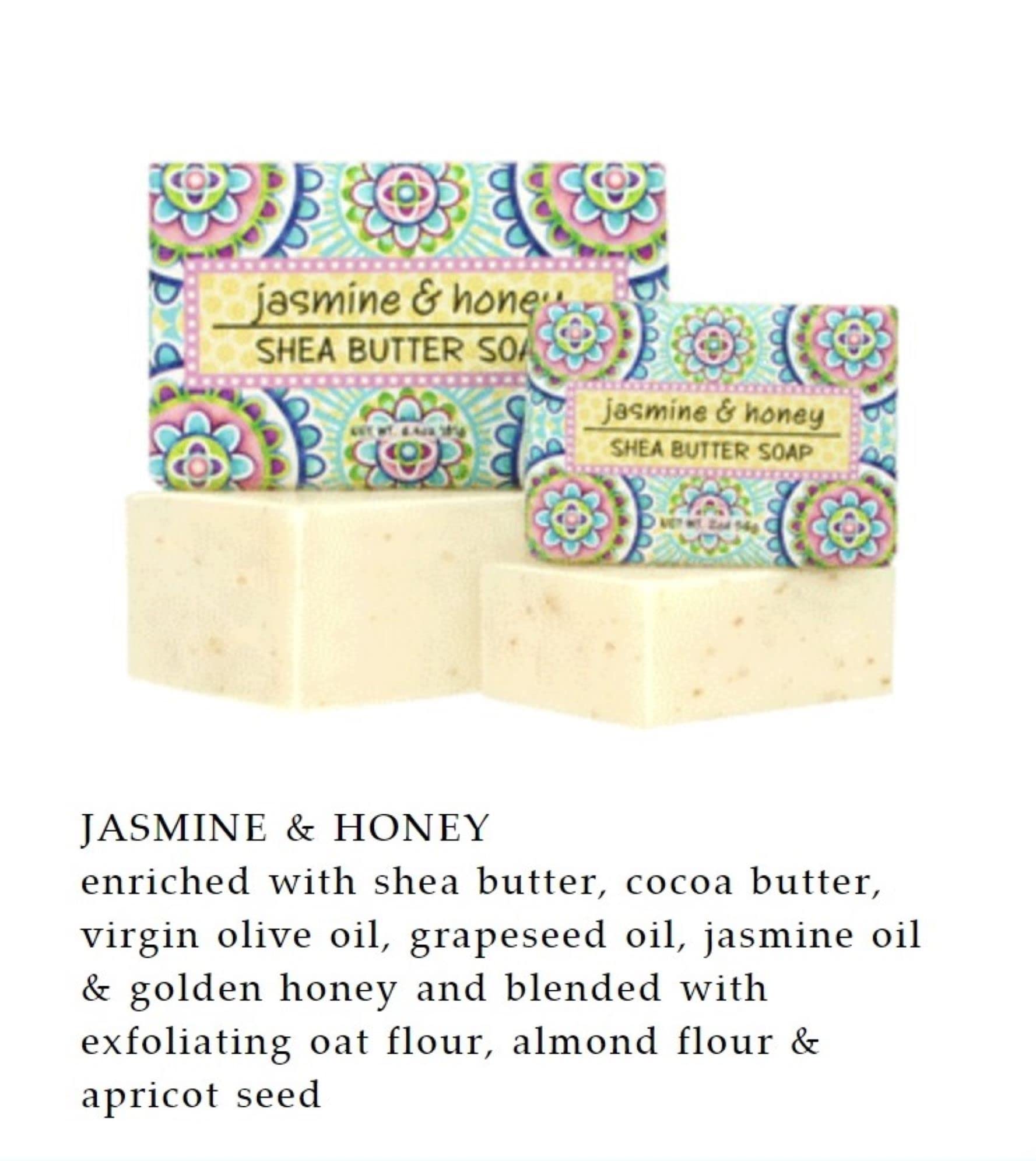 Greenwich Bay Jasmine & Honey Shea Butter Soap — 3 Bars, 6.4 oz Each