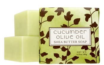 Greenwich Bay Cleansing Spa Soap with Cucumber Olive Oil, Shea & Cocoa Butter – No Parabens or Sulfates – 6.35 oz Pack of 3