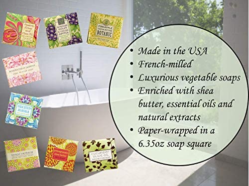 Greenwich Bay Cleansing Spa Soap with Cucumber Olive Oil, Shea & Cocoa Butter – No Parabens or Sulfates – 6.35 oz Pack of 3