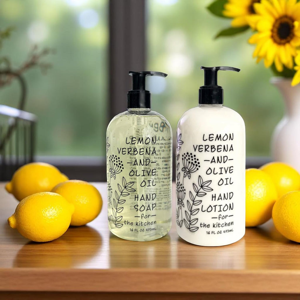 Greenwich Bay Trading Company Kitchen Collection: Lemon Verbena & Olive Oil Hand Soap & Lotion