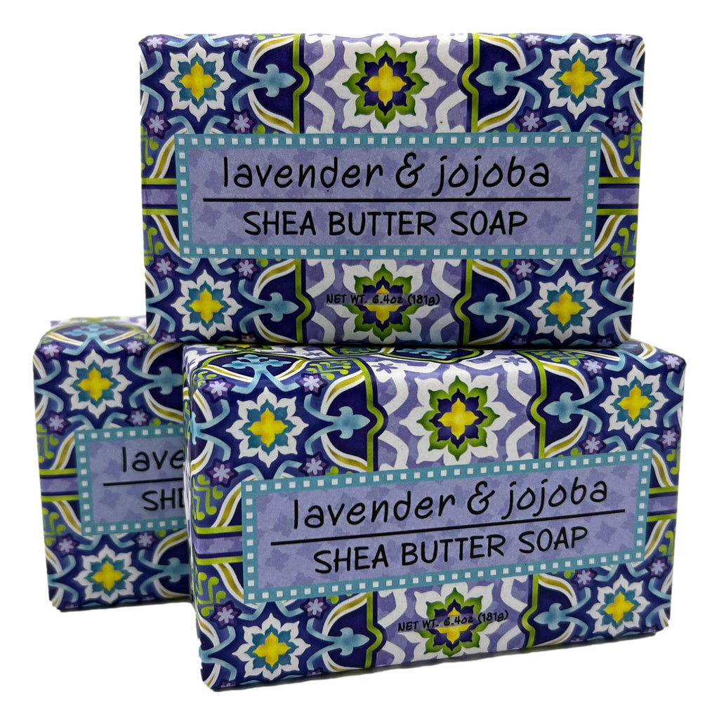 Greenwich Bay Trading Co. Lavender & Jojoba Shea Butter Soap — Set of 3 Bars (6.4 oz each)
