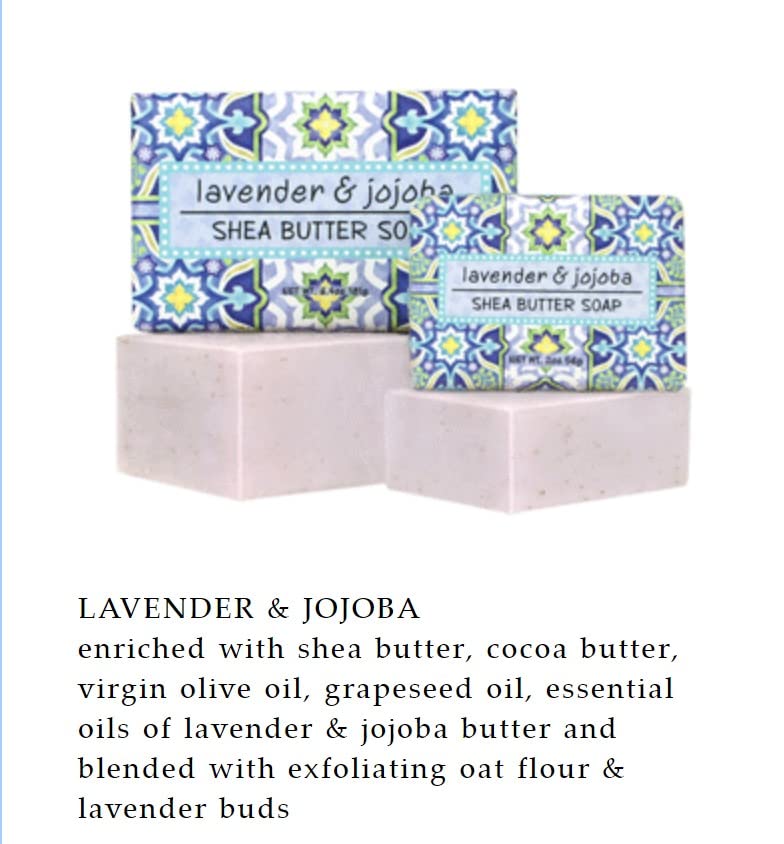 Greenwich Bay Trading Co. Lavender & Jojoba Shea Butter Soap — Set of 3 Bars (6.4 oz each)