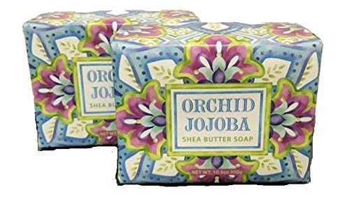 Greenwich Bay Orchid Jojoba Shea Butter Soap — Set of 2 x 10.5 oz Bars