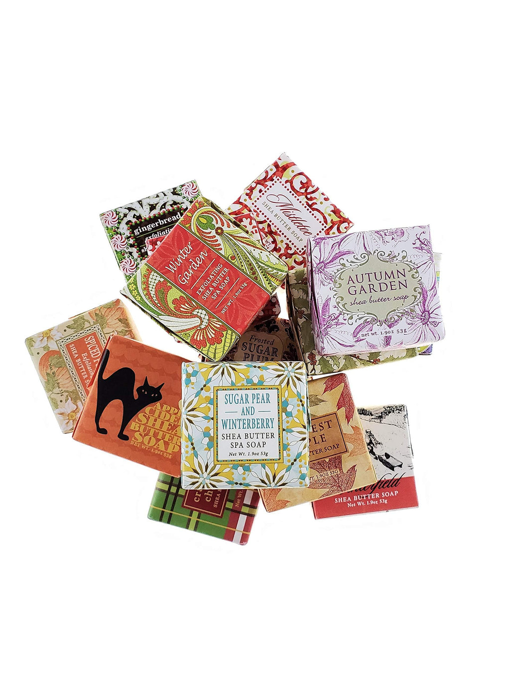 Greenwich Bay Trading Co. 2oz Soap Sampler — 12 Assorted Scents with Shea & Cocoa Butter