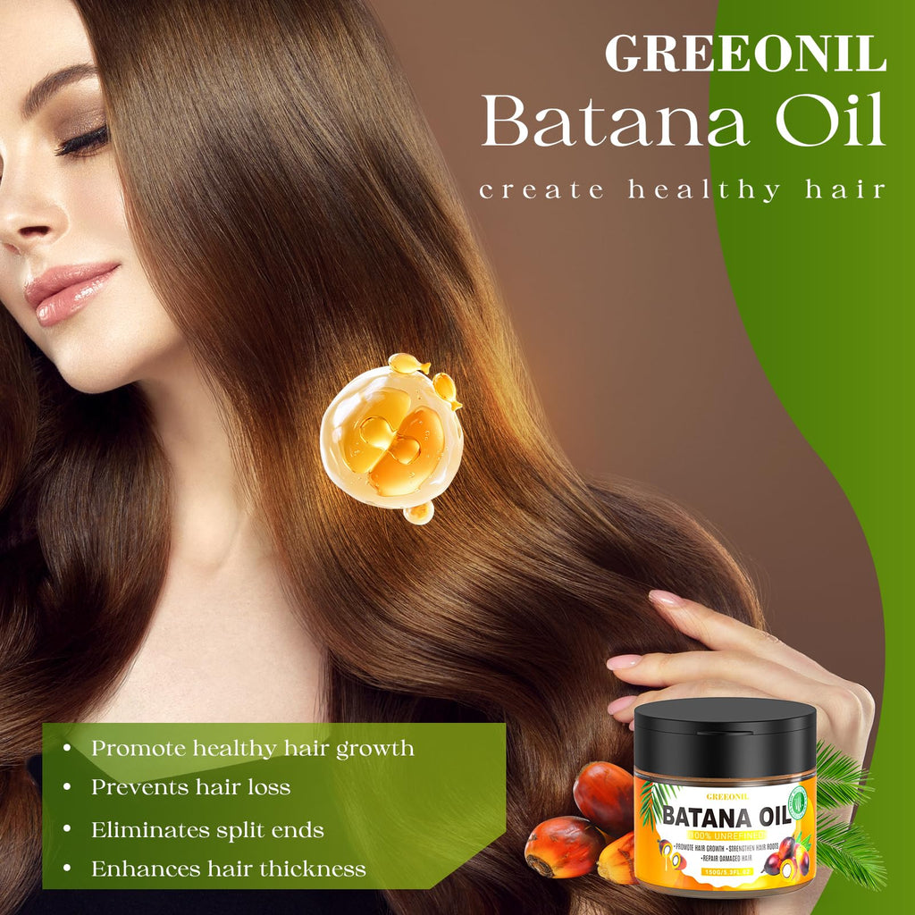 GREEONIL Batana Oil for Hair Growth – 100% Pure, Unrefined Batana Oil (5.3 oz)