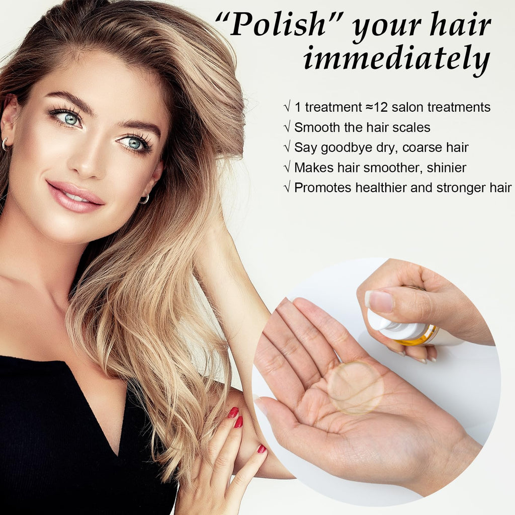 GREEONIL Hair Oil with Argan Oil & Vitamin E | Frizz Control, Shine, Hydration