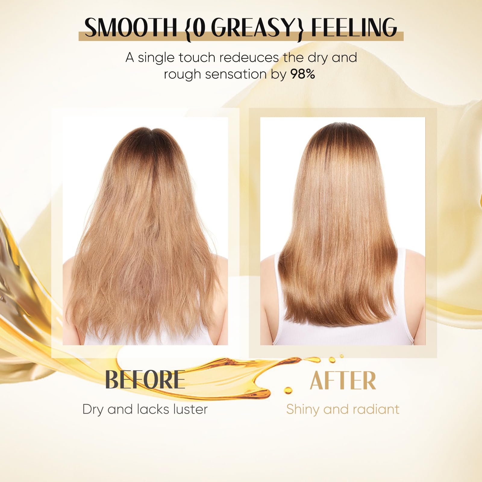 GREEONIL Nourishing Hair Oil with Argan, Coconut & Olive Oils – Frizz Control & Shine (4 Pack)