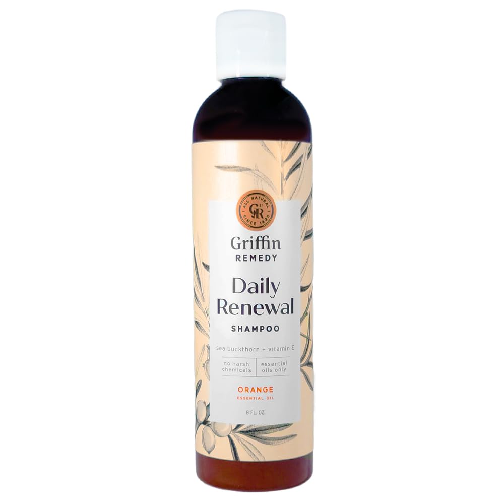 Griffin Remedy Moisturizing Daily Shampoo - All Natural, Sulfate Free, Color Safe | 8 fl oz