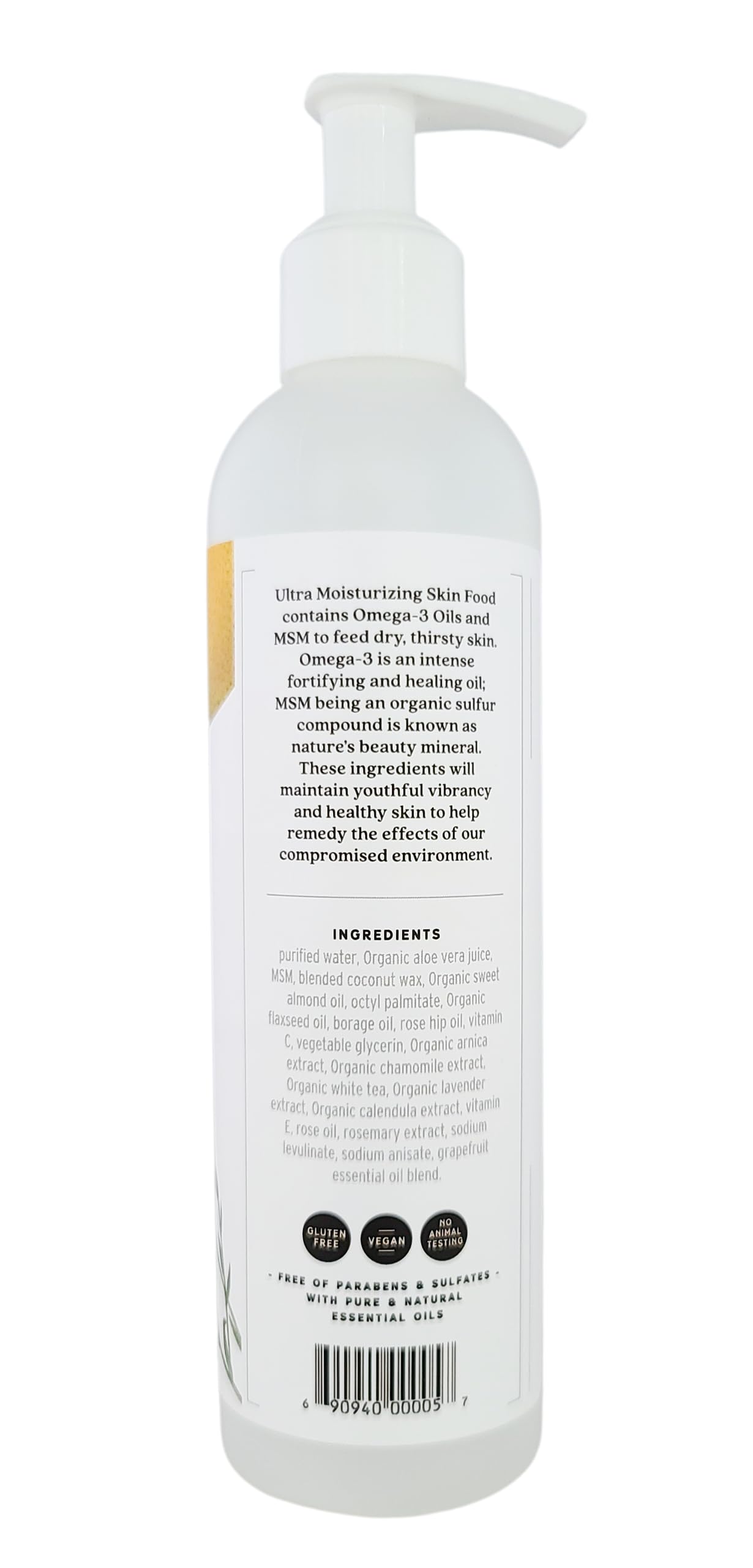 Griffin Remedy Omega-3 Body Lotion – Grapefruit & MSM, Ultra Moisturizing, All-Natural, Paraben & Sulfate Free, 8 fl oz