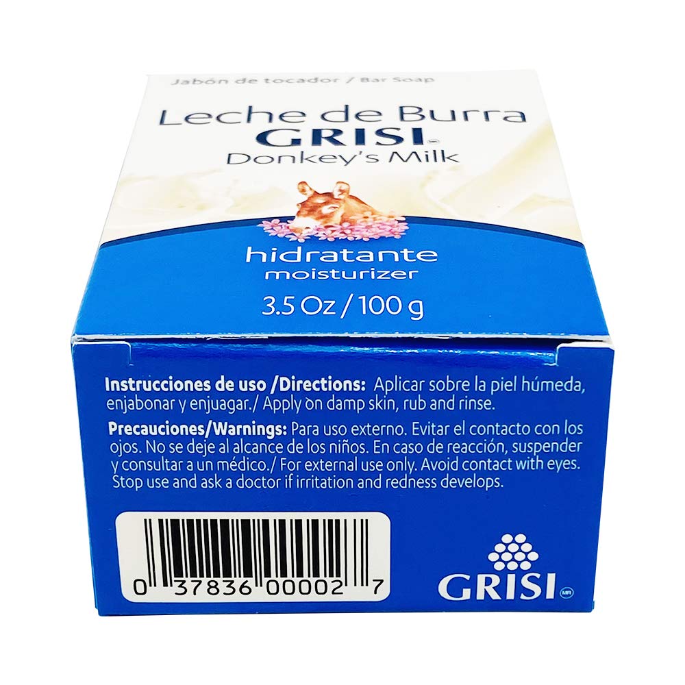 Grisi Donkey's Milk Soap 12-Pack | Hydrating Bars with Milk Proteins (3.5 oz each)