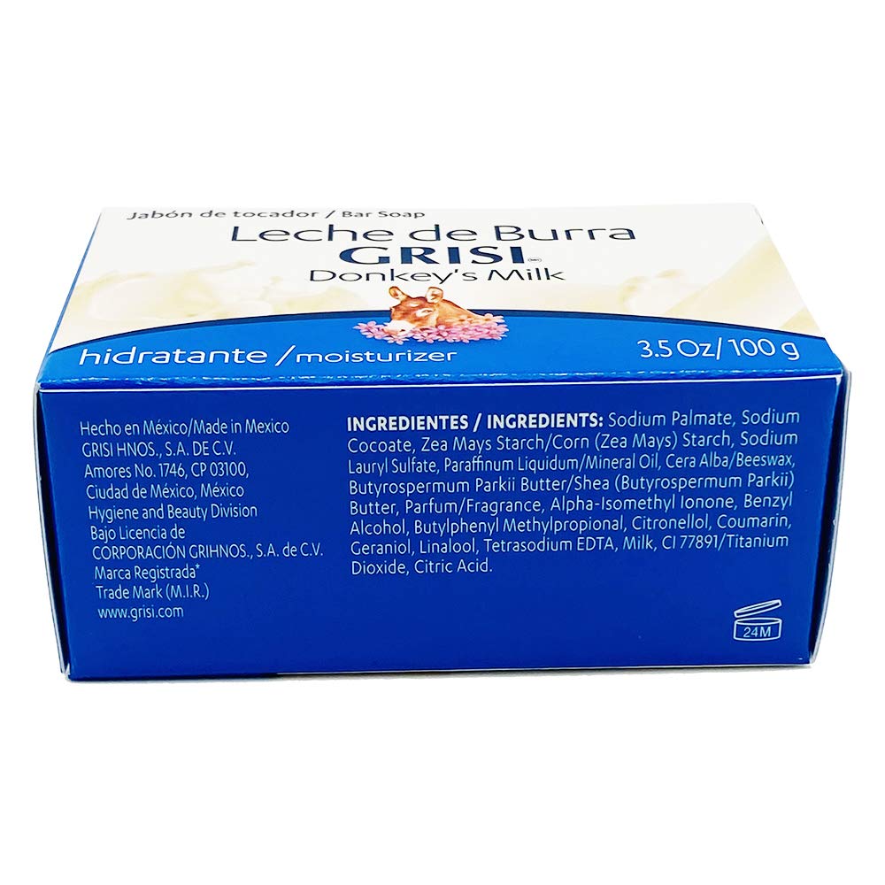 Grisi Donkey's Milk Soap 12-Pack | Hydrating Bars with Milk Proteins (3.5 oz each)