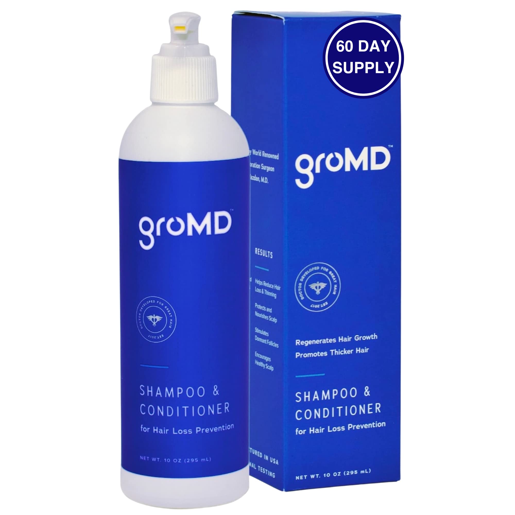 GroMD Biotin Shampoo & Conditioner – Hair Growth & Thickening