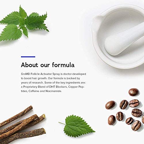 GroMD Hair Loss Serum — Doctor-Developed Hair Growth Treatment with DHT Blocking, Argan Oil & Caffeine | 60 Day Supply