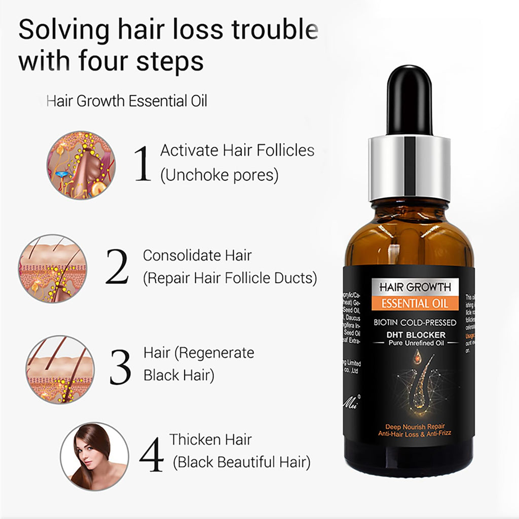 Grospe Hair Care Essential Oil Set – Hair Growth Shampoo & Ginger Essence Oil