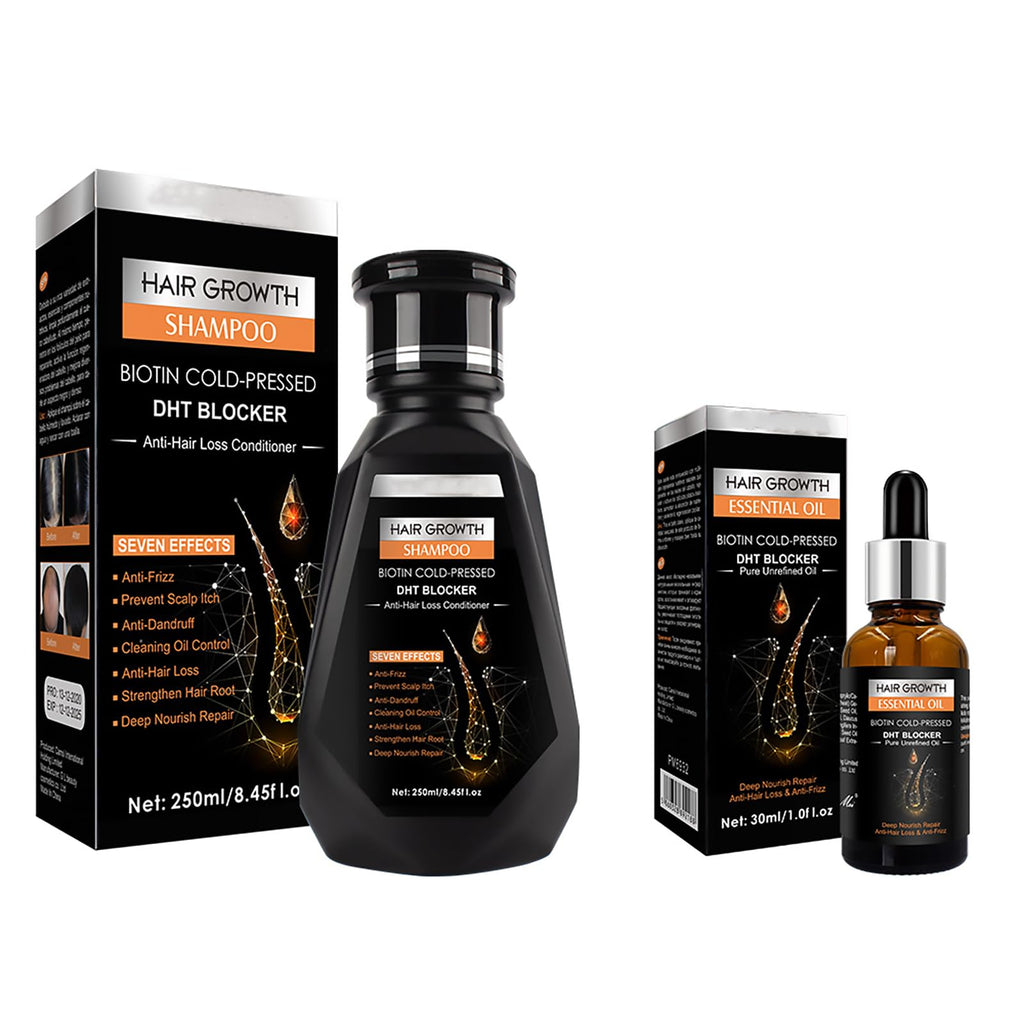 Grospe Hair Care Essential Oil Set – Hair Growth Shampoo & Ginger Essence Oil