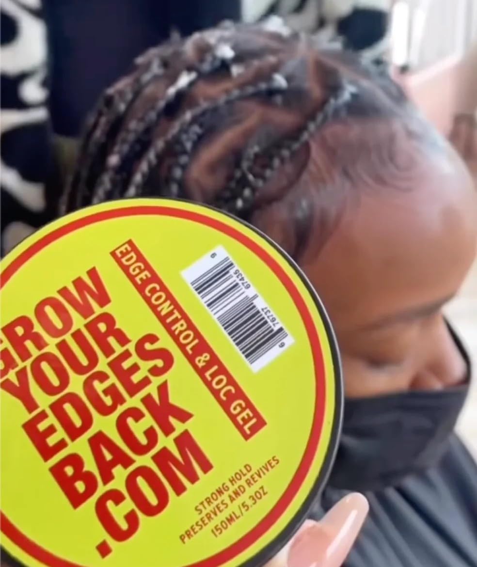 Grow Your Edges Back Edge Control & Loc Gel — 24H Hold, No Flakes, Moisturizing for All Hair & Locs