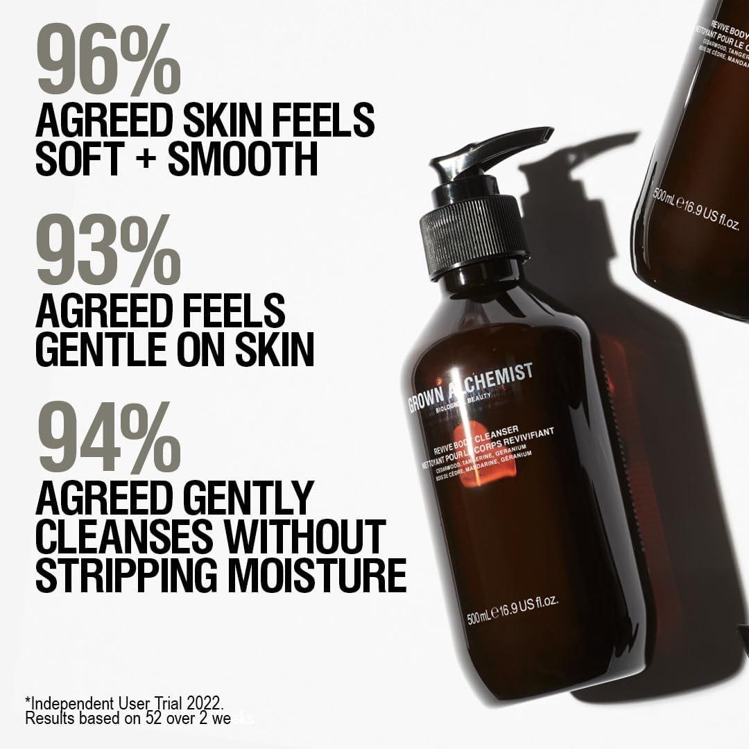 Grown Alchemist Revive Body Cleanser Set (500 mL) + Refill (1 L) – Plant-Based, Vegan