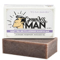 Grown Ass Man Co. Solid Shampoo Bar 3-in-1 for Hair, Beard & Body – Plastic Free, 4oz (Don't Tell Me It's Lavender)