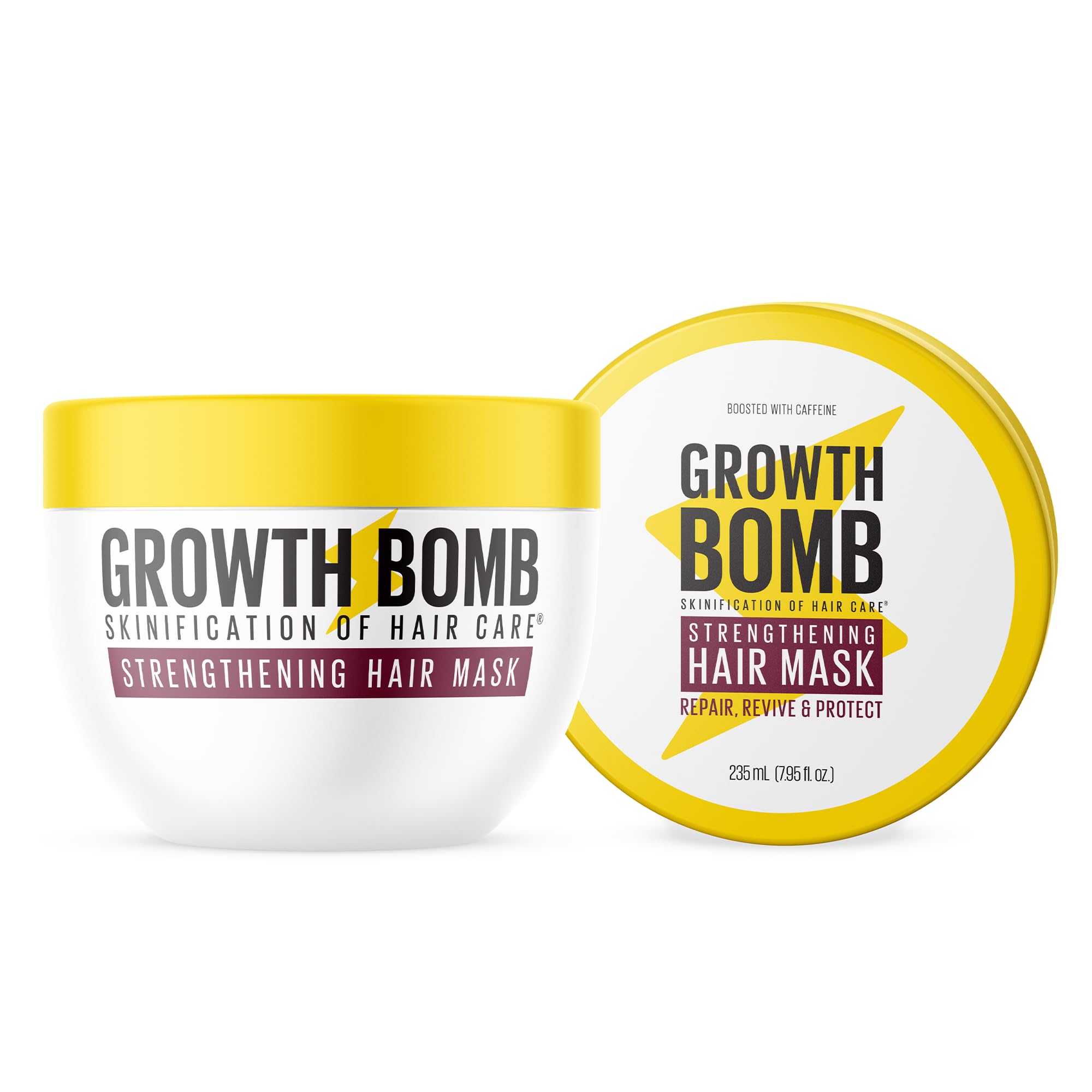 GROWTH BOMB Strengthening Hair Mask – Deep Conditioning for Damaged Hair (235 ml)