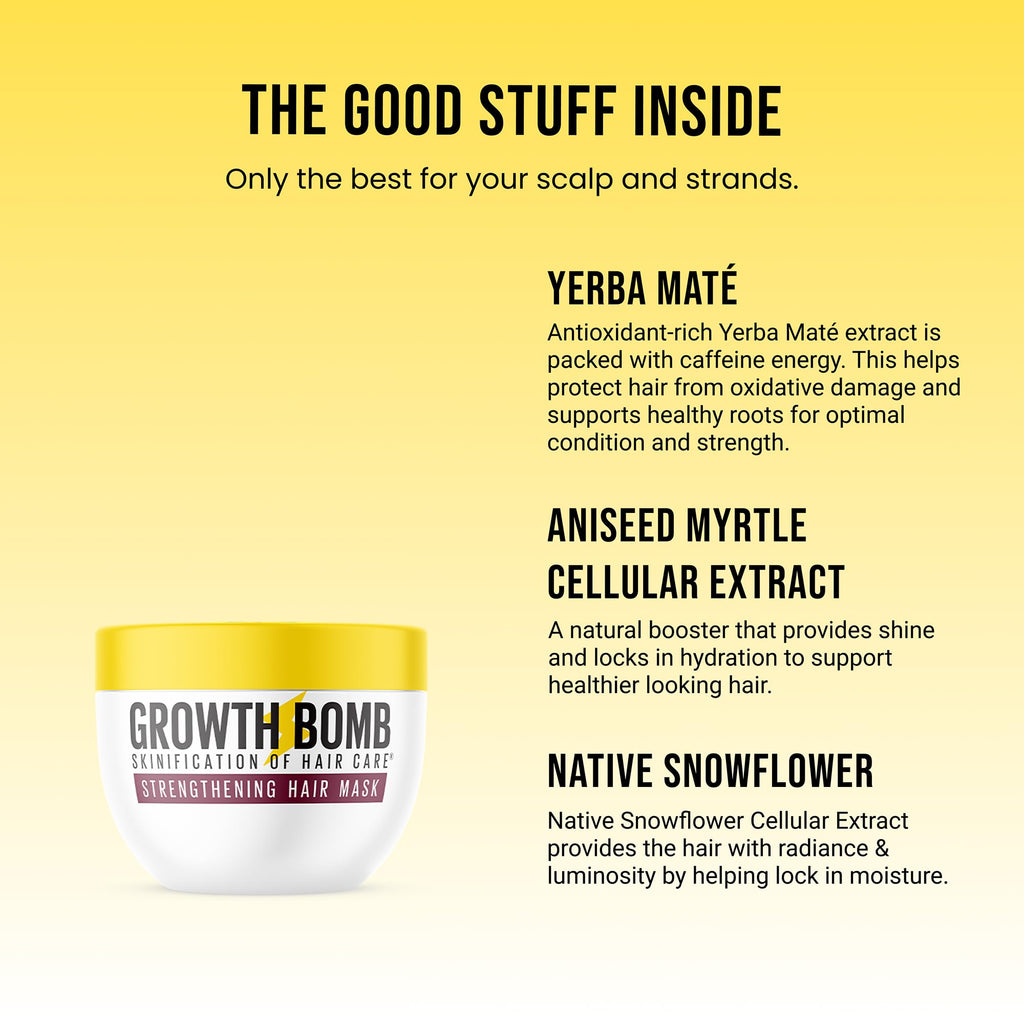 GROWTH BOMB Strengthening Hair Mask – Deep Conditioning for Damaged Hair (235 ml)