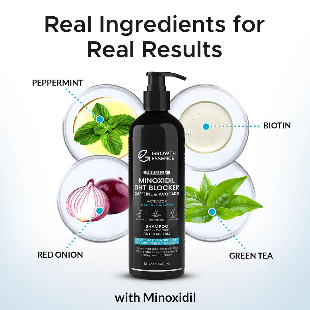 Growth Essence Twopack Thickening Hair Regrowth Shampoo – Minoxidil & Biotin