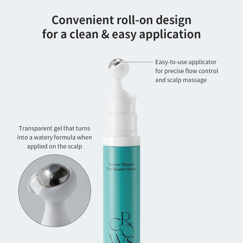 Growus Recover Therapy Booster Serum 15ml – Scalp Serum for Fuller Hair, Biotin & Sea Water
