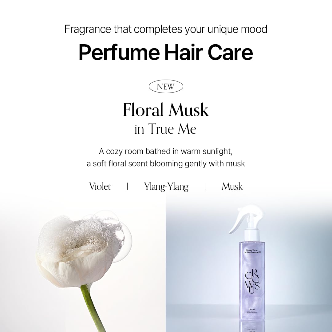 GROWUS Damage Therapy No-Wash Treatment True Me | Korean Hair Care, Heat Protectant, Leave-In Hair Serum