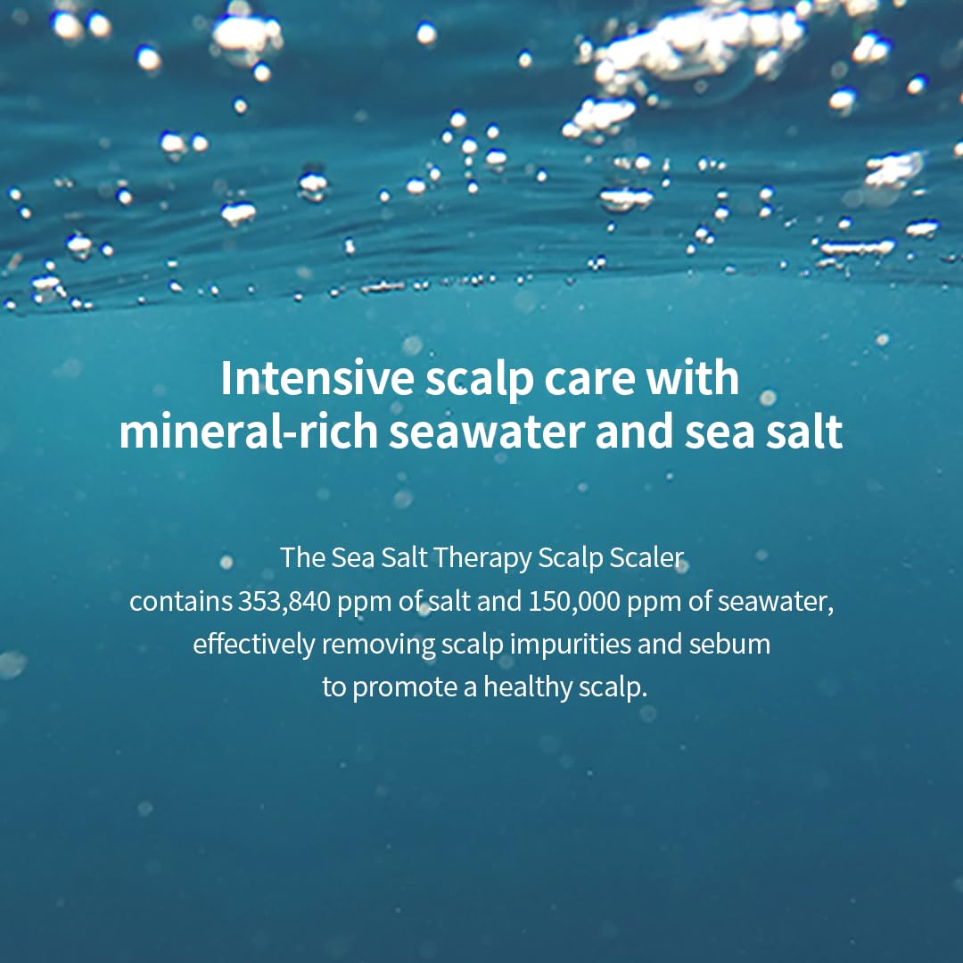 GROWUS Sea Salt Therapy Scalp Scaler — 2-in-1 Shampoo for Itchy & Oily Scalp | Salicylic Acid, Niacinamide, Dexpanthenol | 8.8 oz / 250 g | Paraben & Sulfate Free