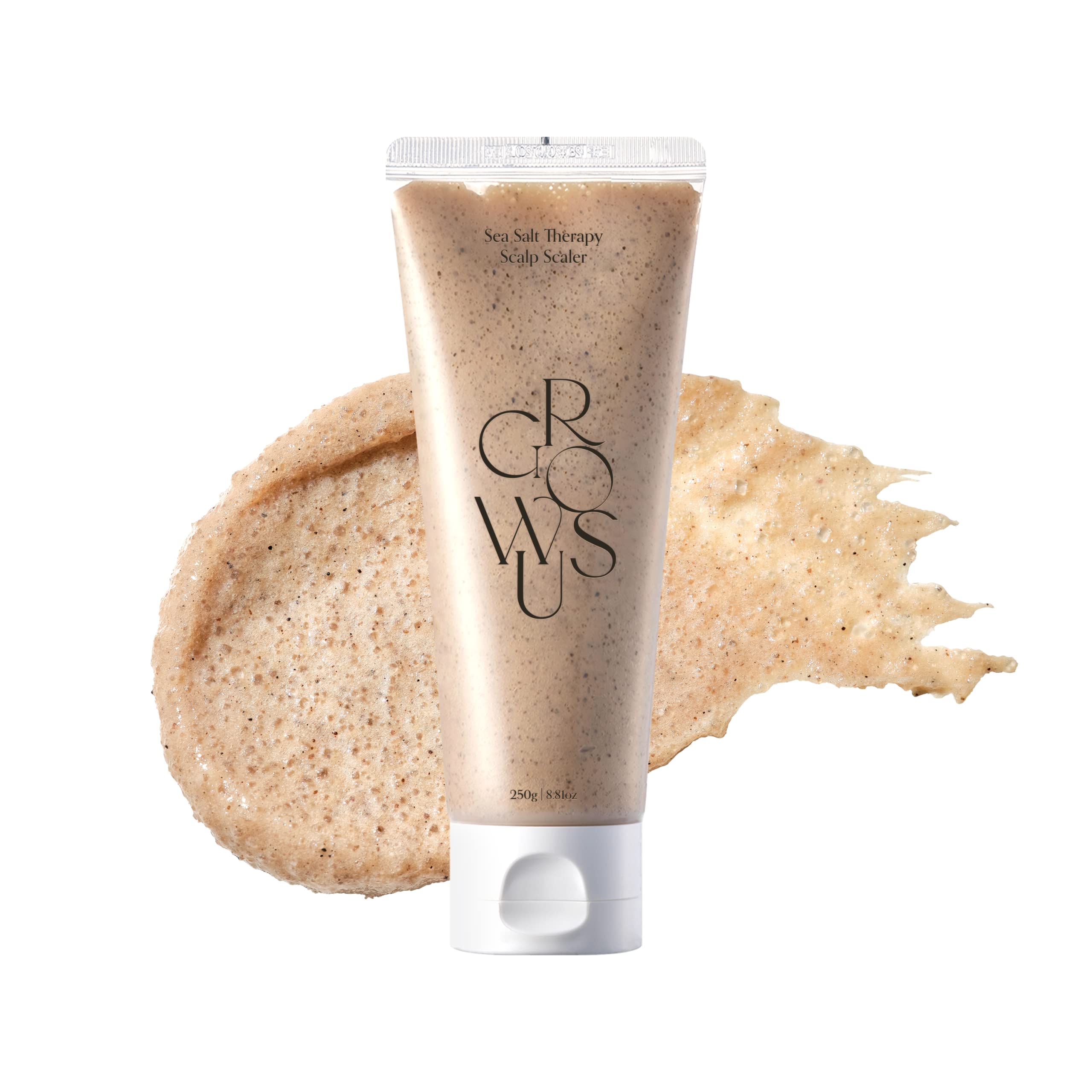 GROWUS Sea Salt Therapy Scalp Scaler — 2-in-1 Shampoo for Itchy & Oily Scalp | Salicylic Acid, Niacinamide, Dexpanthenol | 8.8 oz / 250 g | Paraben & Sulfate Free
