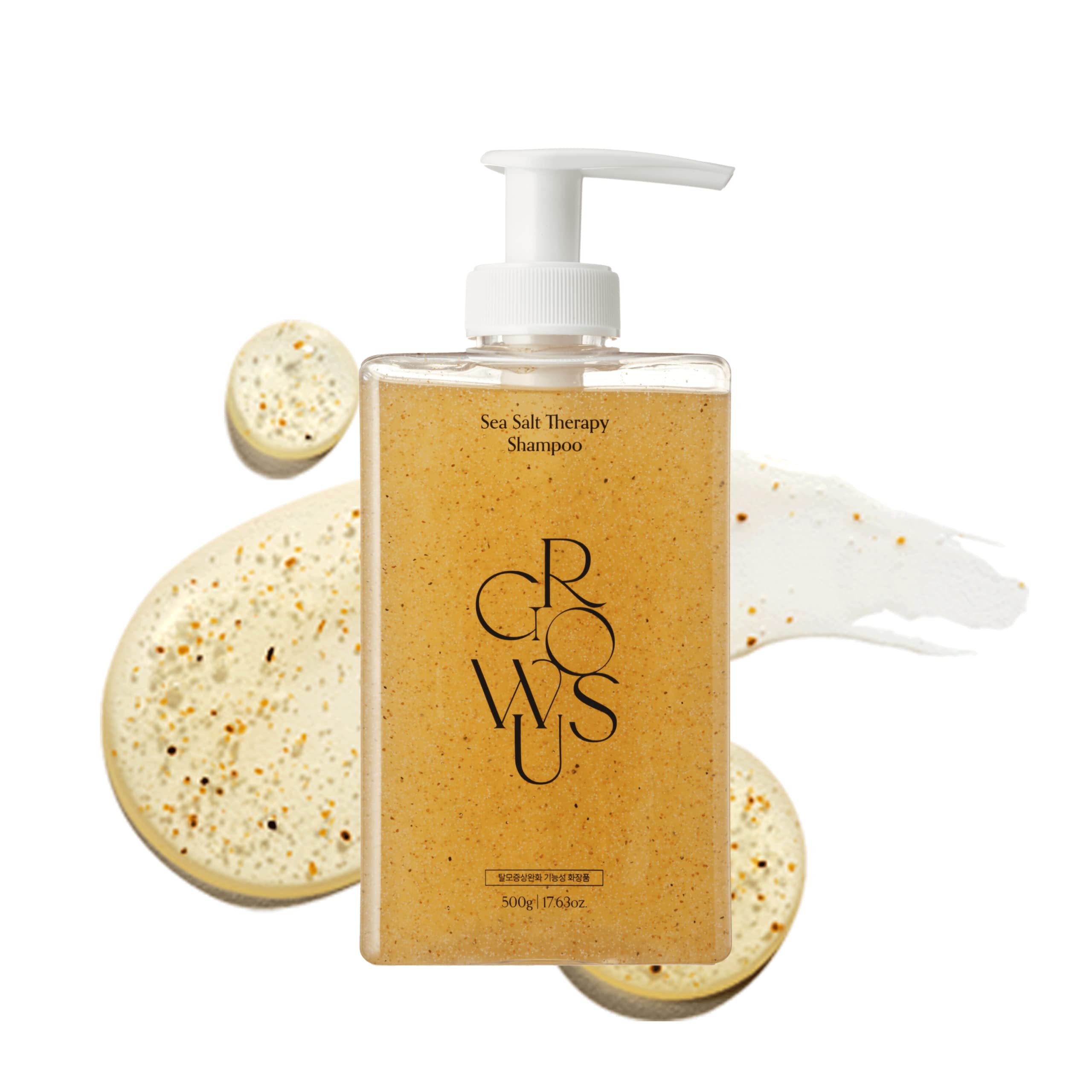 GROWUS Sea Salt Therapy Shampoo – Clarifying, Buildup Removal, 16.9 fl oz, Paraben & Sulfate Free