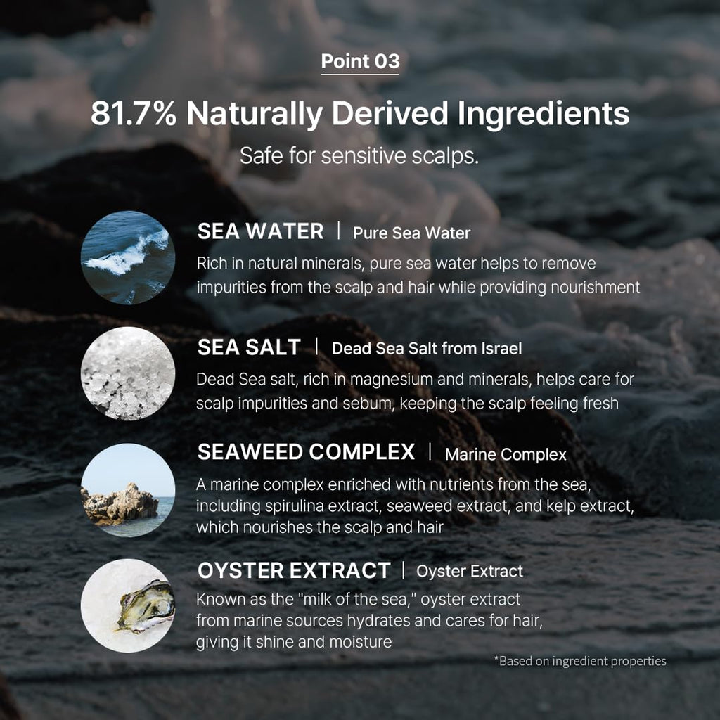 GROWUS Sea Salt Therapy Shampoo – Clarifying, Buildup Removal, 16.9 fl oz, Paraben & Sulfate Free